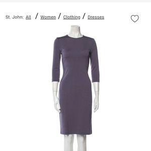 St. John Knit 3/4 sleeve crew neck with matching set jacket